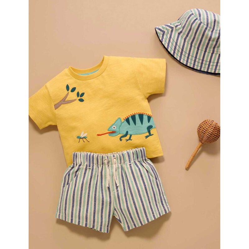 Purebaby Pull On Striped Short image number 1